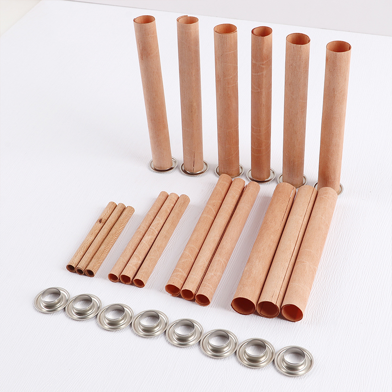 Candle Making Instructions - 10ピース/セット木製キャンドル芯ラウンド円筒鉄スタンド手作りキャンドル作る用品無煙木製キャンドルコア