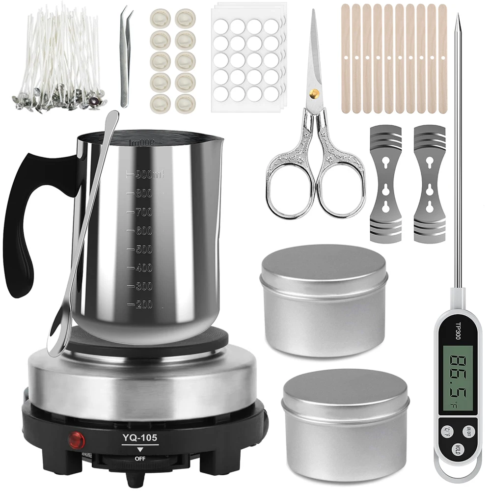 Candle Making Instructions - Gemos キャンドル作りキット 500W 電子ストーブ付き DIY キャンドル作り用品ツールセット