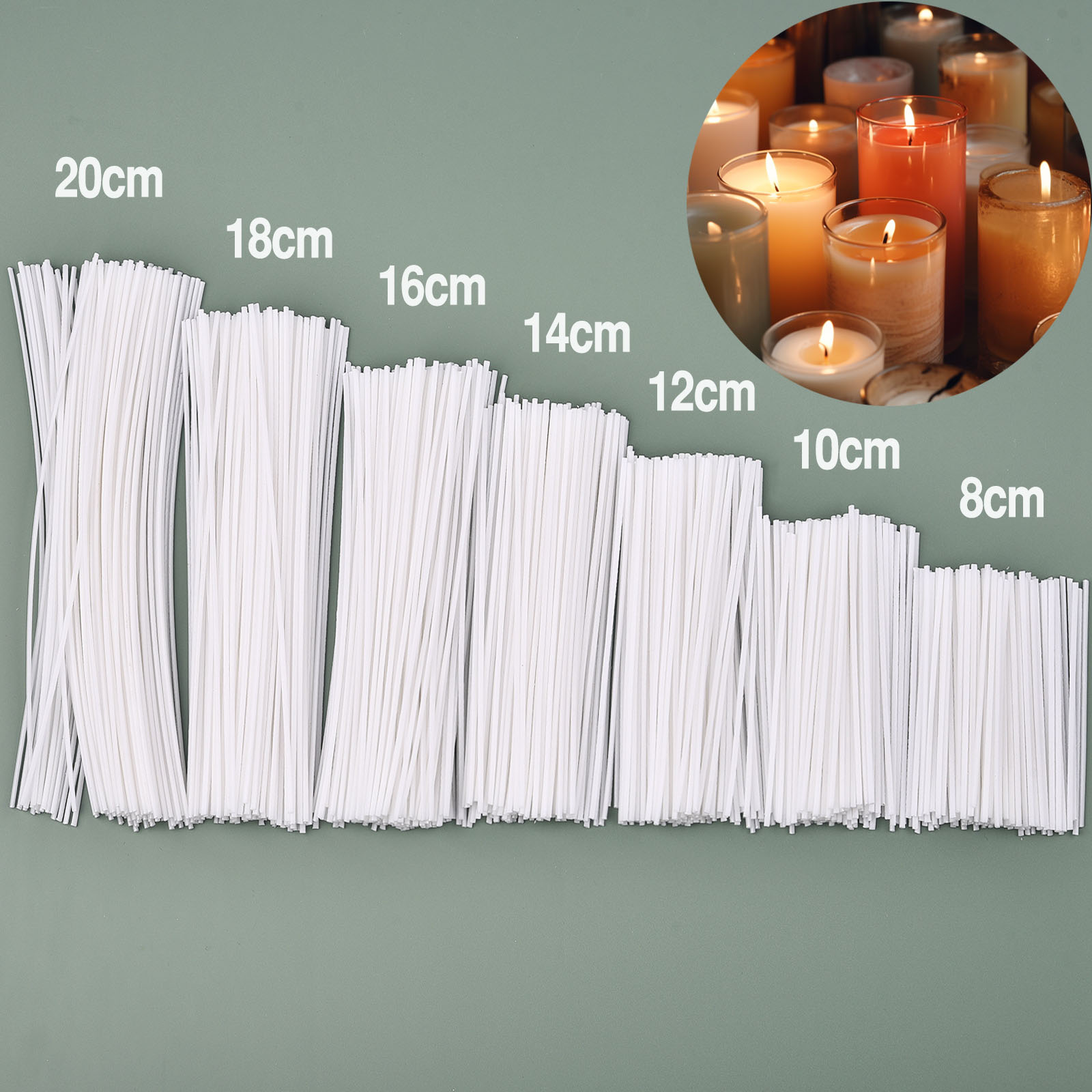 Candle Making Instructions - Waedコットンキャンドルレンガセット、無煙ワックスコア、DIY大豆ワックスコア、灯油ランプ、キャンドル製造用品、セットあたり30-100個