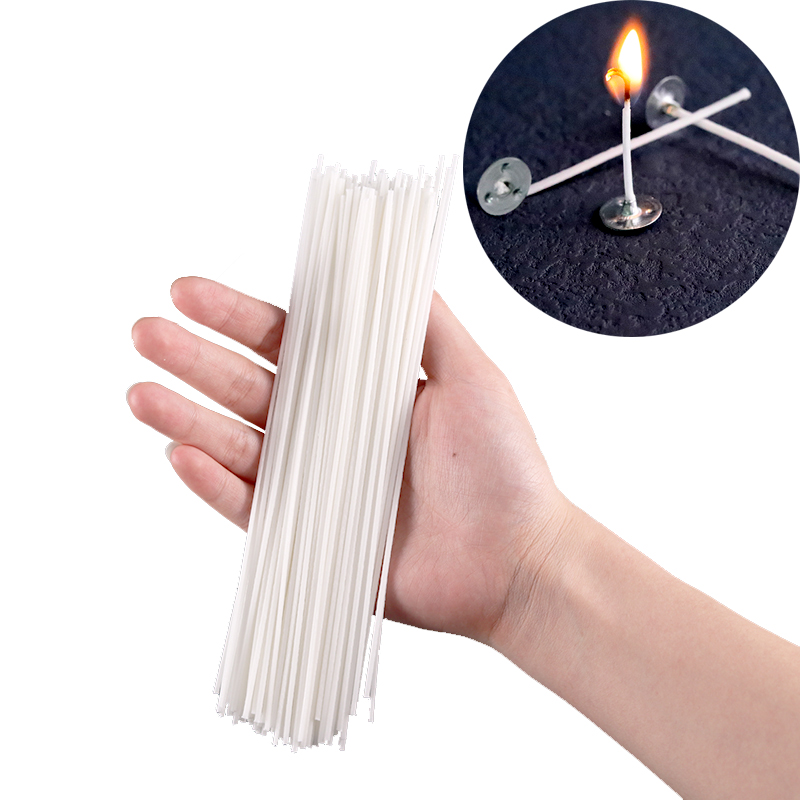 Candle Making Instructions - 100 ピース/セットワックスコットンキャンドル芯セット無煙ワックスコア DIY 大豆ワックスコア織灯油ランプキャンドル作成用品