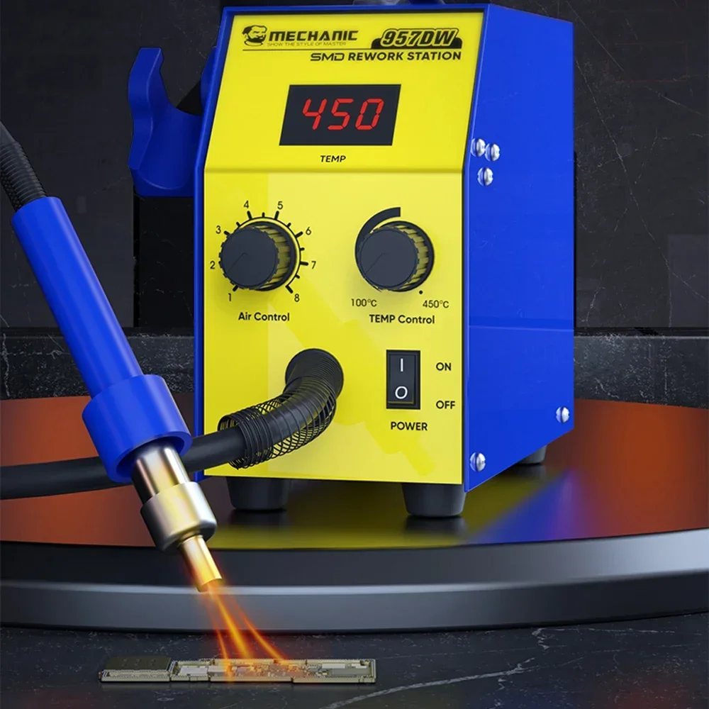 Heat Gun Embossing - 修理ステーションMECHANIC-957DW,加熱用のスクロール式熱風ガン,メインボード,錫はんだ付け,はんだ除去,smd,2ユニット