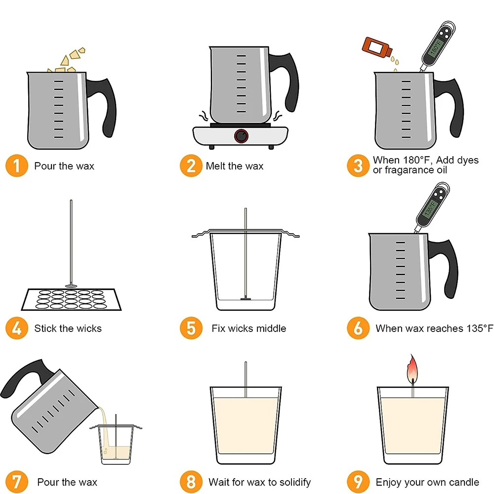完全なDIYキャンドルキット、アロマキャンドル作成ツールセッ - Candle Making Instructions のレビューと価格