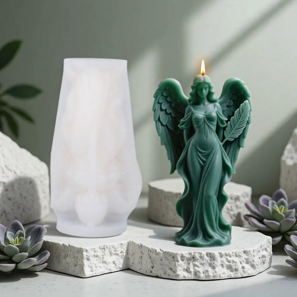 翼女神香りのシリコーンキャンドルモールド DIY 祈り天使の - Candle Making Experience のレビューと価格