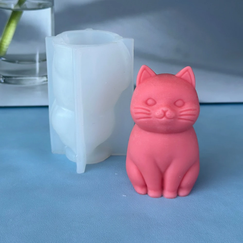 3D 脂肪猫動物シリコーンキャンドルモールド DIY 素敵な - Candle Making Fat のレビューと価格