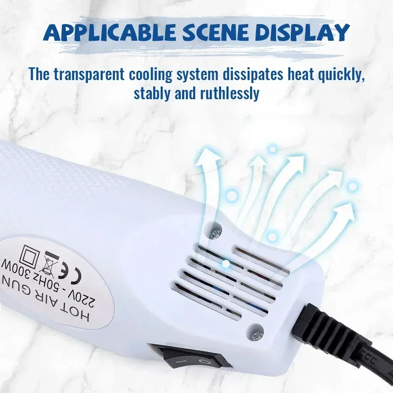 ホットエアガン 300 ワット 220V 軽量ハンドホールド - Heat Gun Embossing のレビューと価格
