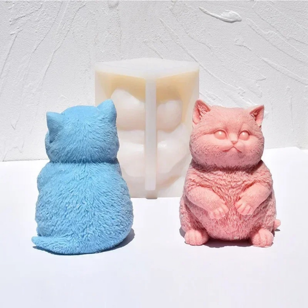3Dファットキャットアロマセラピーキャンドルシリコンモールド - Candle Making Fat のレビューと価格