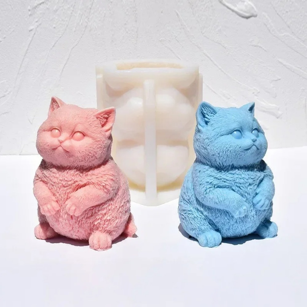 3Dファットキャットアロマセラピーキャンドルシリコンモールド - Candle Making Fat のレビューと価格