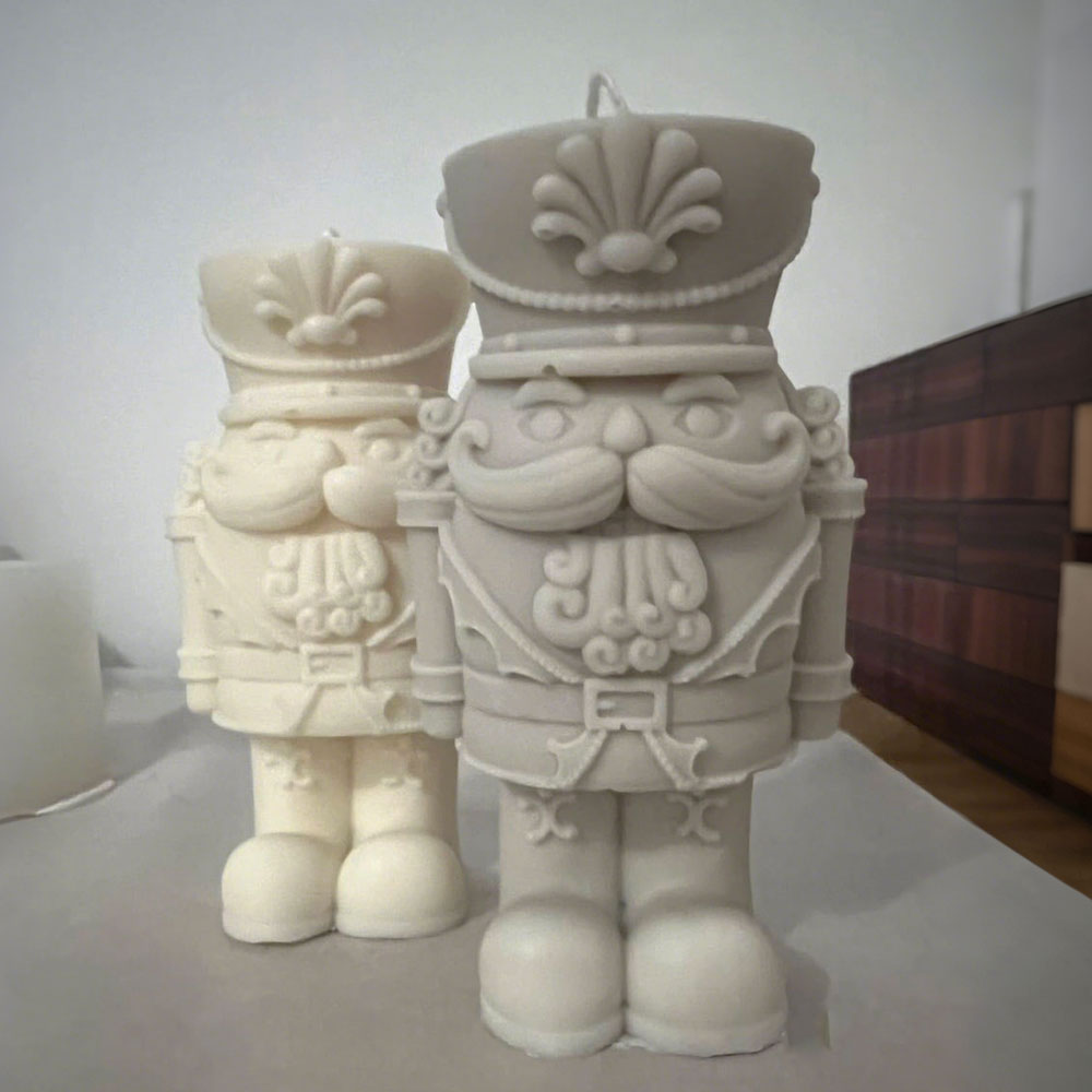 くるみ割り人形兵士シリコンキャンドル型3Dひげ男彫刻石膏型D - Candle Making Fat のレビューと価格