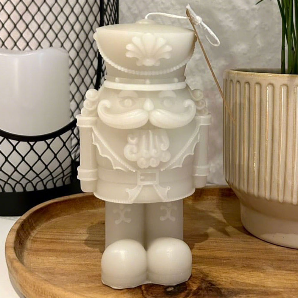 くるみ割り人形兵士シリコンキャンドル型3Dひげ男彫刻石膏型D - Candle Making Fat のレビューと価格