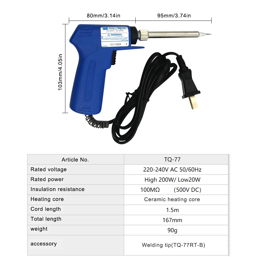 日本 GOOT TQ-77 クイックヒートはんだガンピストル - Heat Gun Embossing のレビューと価格