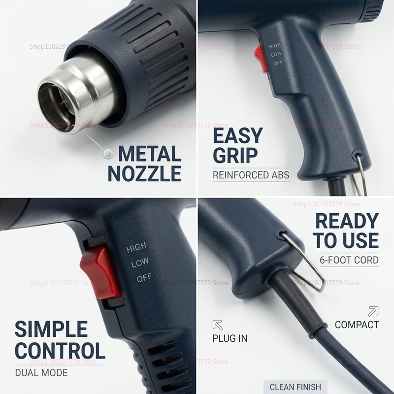 新型ホットエアガン 2500W 可変式高度電気ヒートガン 温 - Heat Gun Embossing のレビューと価格