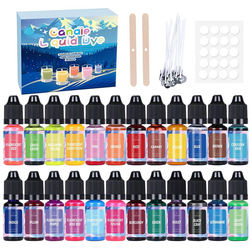 20/24 色キャンドル染料顔料セット石鹸液体着色剤顔料セッ - Candle Making Instructions のレビューと価格