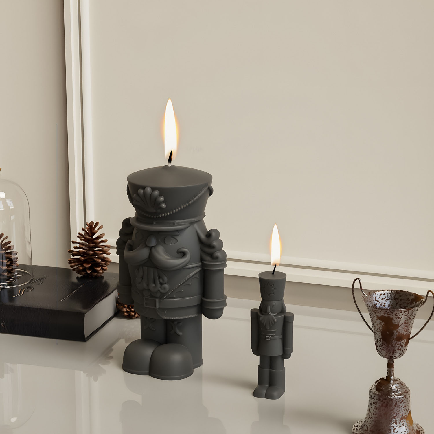 くるみ割り人形兵士キャンドル型 DIY クルミ兵士シリコン型 - Candle Making Fat のレビューと価格