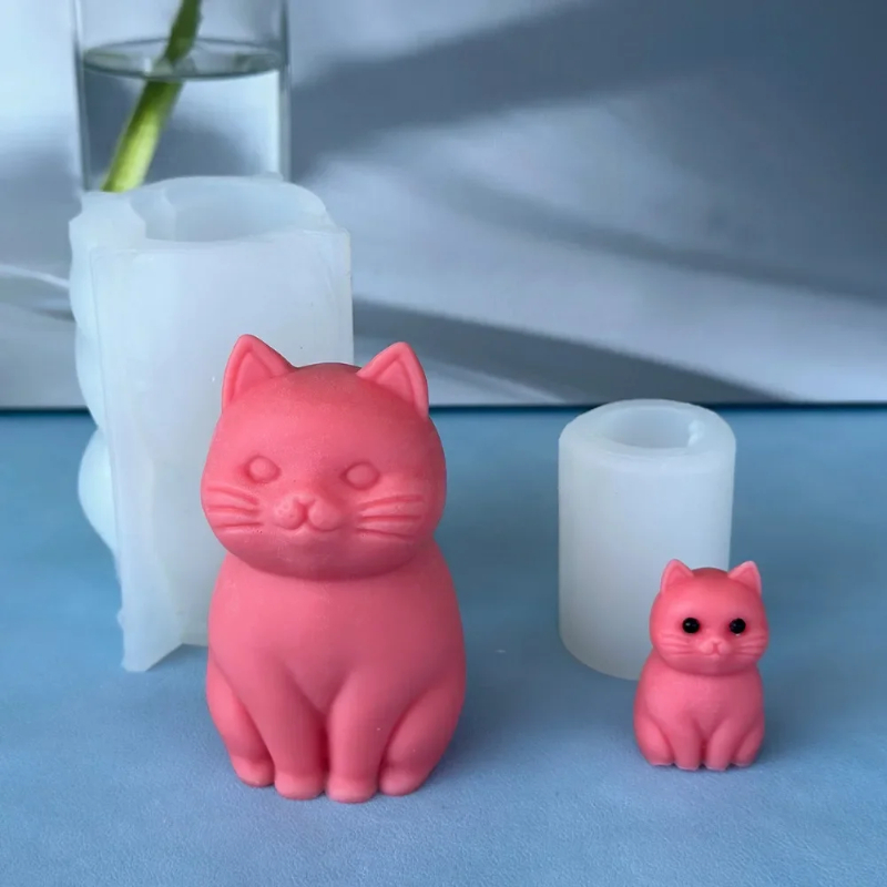 3D太った猫の動物シリコンキャンドル型DIY可愛い子猫石膏型 - Candle Making Fat のレビューと価格
