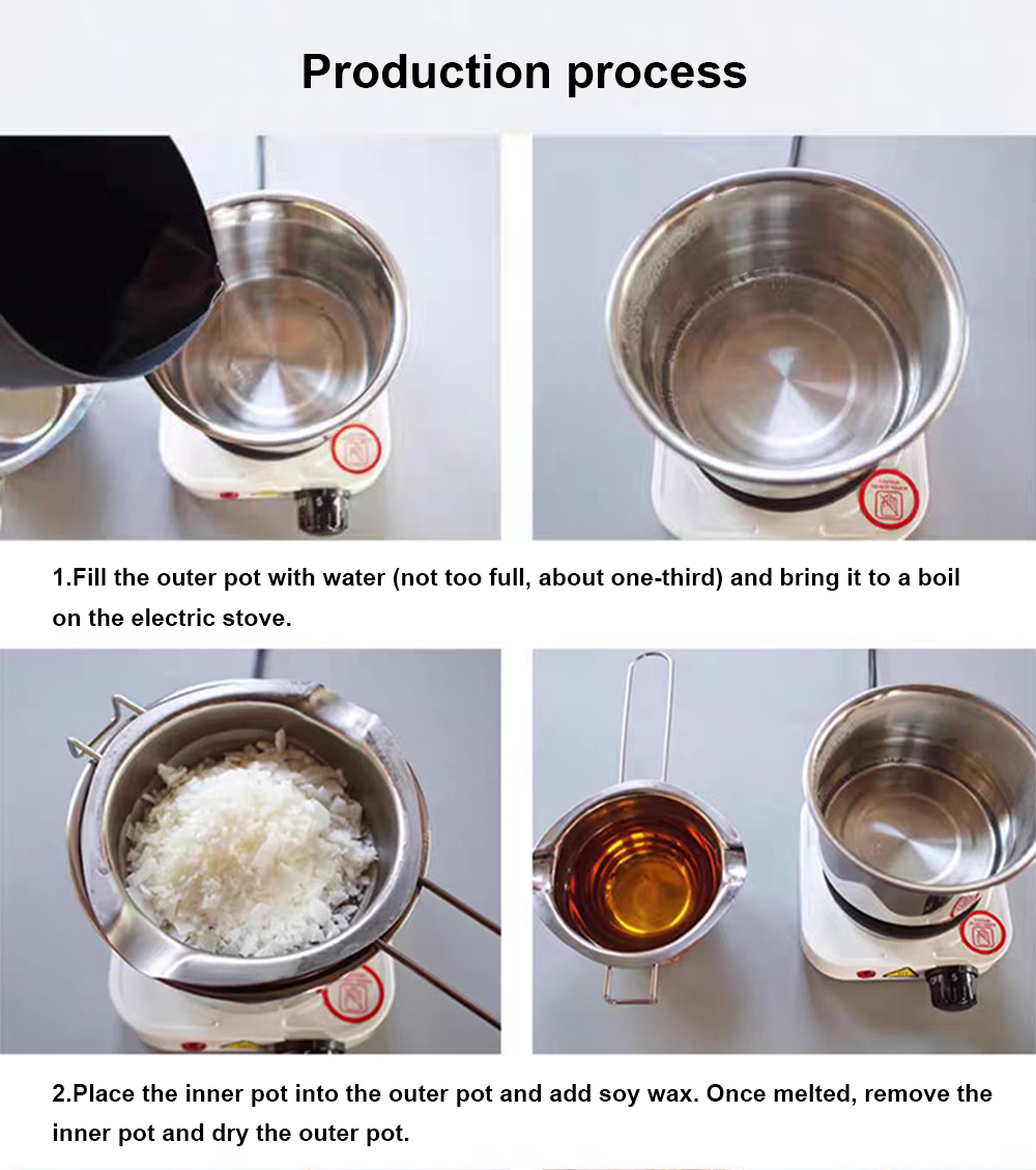 アロマキャンドル作りツールセット,ステンレスワックス溶解ポッ - Candle Making Instructions のレビューと価格