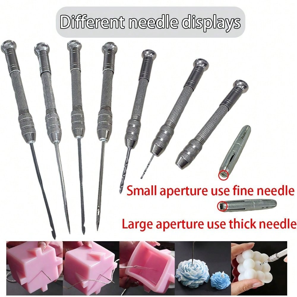 15個/セット キャンドル芯穴あけ工具 石膏樹脂石鹸工芸用穴 - Candle Making Instructions のレビューと価格