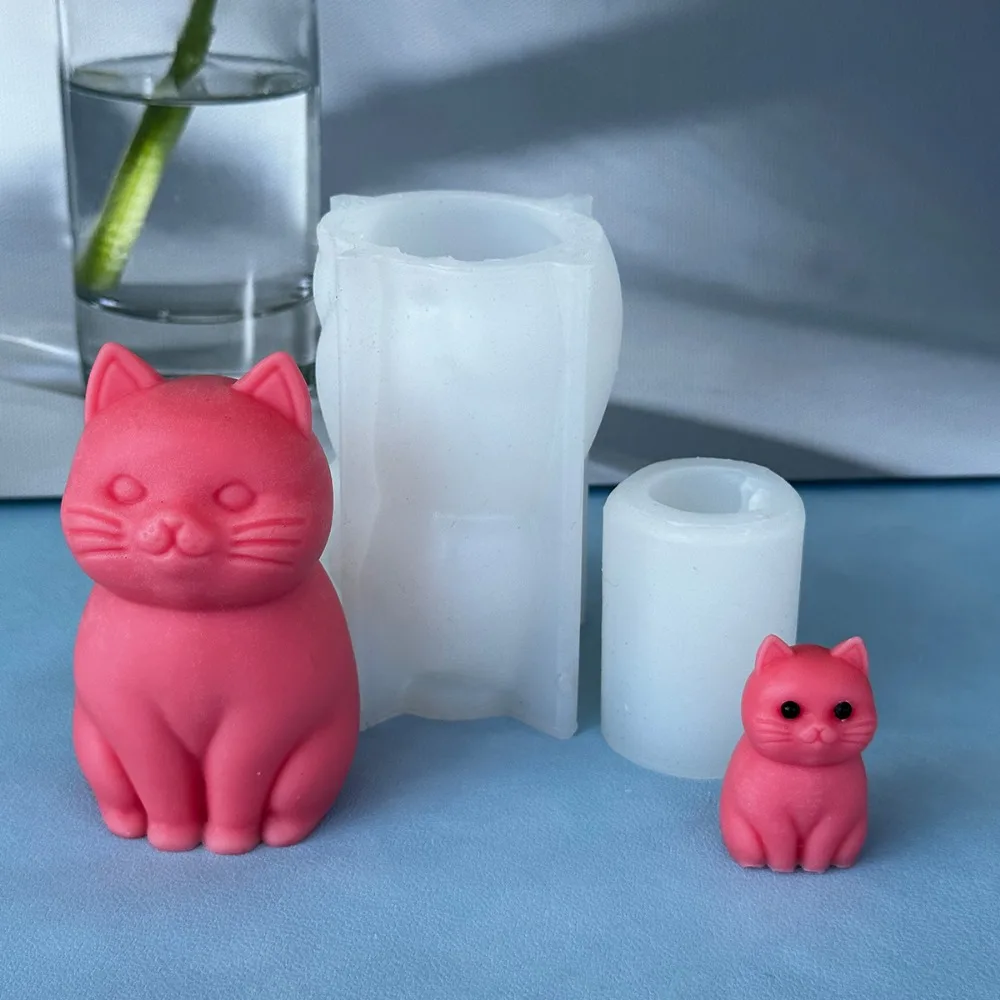 3D 脂肪猫動物シリコーンキャンドルモールド DIY 素敵な - Candle Making Fat のレビューと価格
