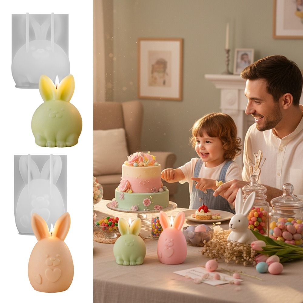 漫画のウサギのイースターバニーモールドファットバニーシリコン - Candle Making Fat のレビューと価格